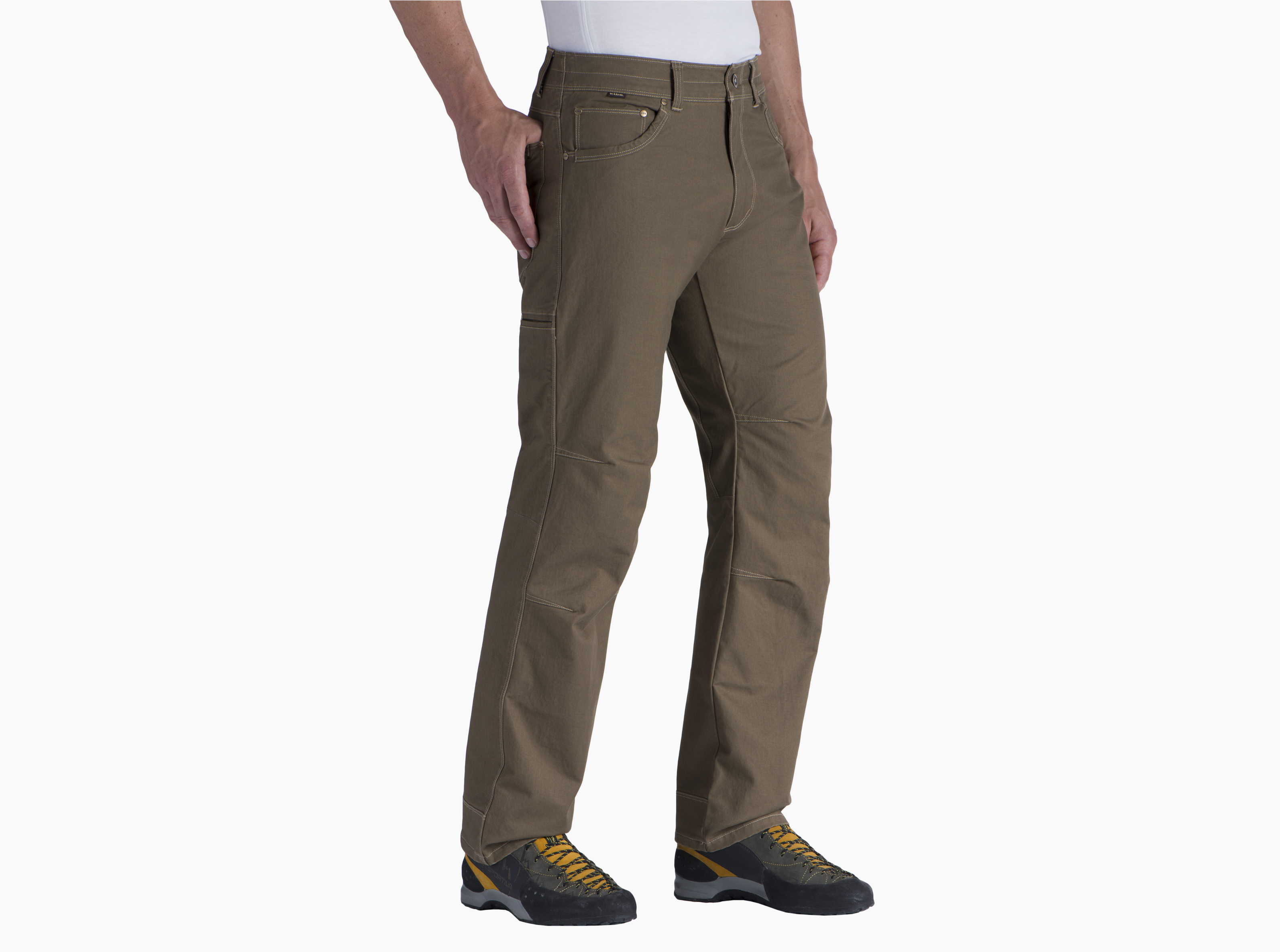 Men's Kühl Pants, Rydr, Dark Khaki, Full Fit - Chick Elms Grand