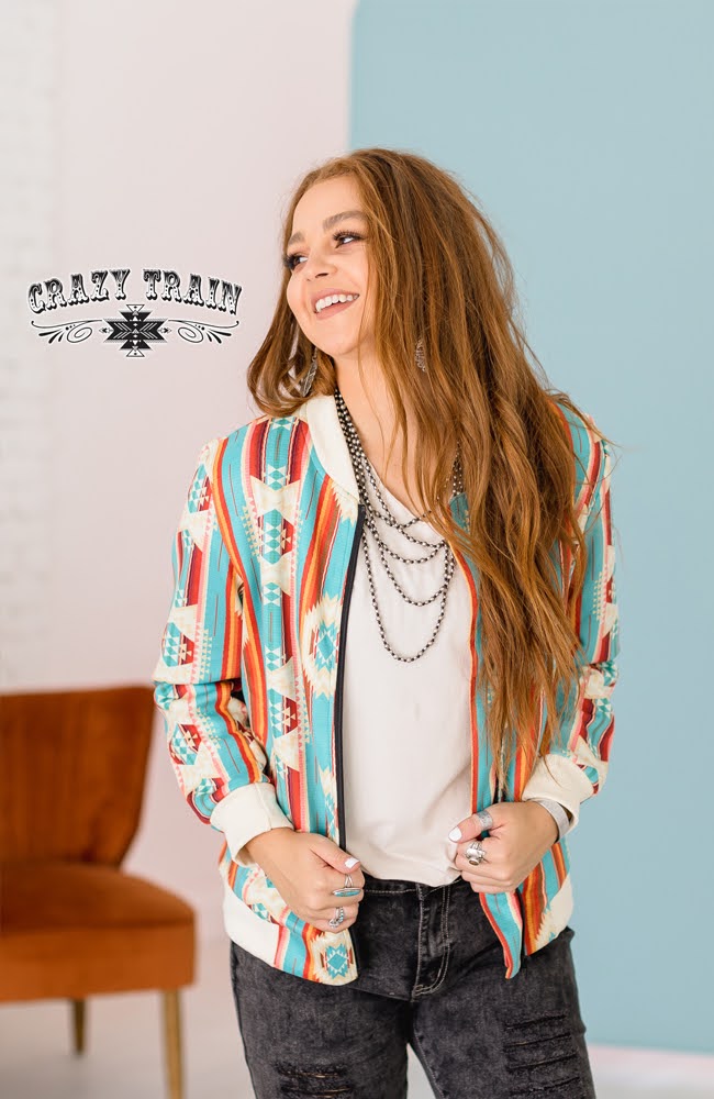 Women's Crazy Train Jacket, San Antone Swank Bomber - Chick Elms