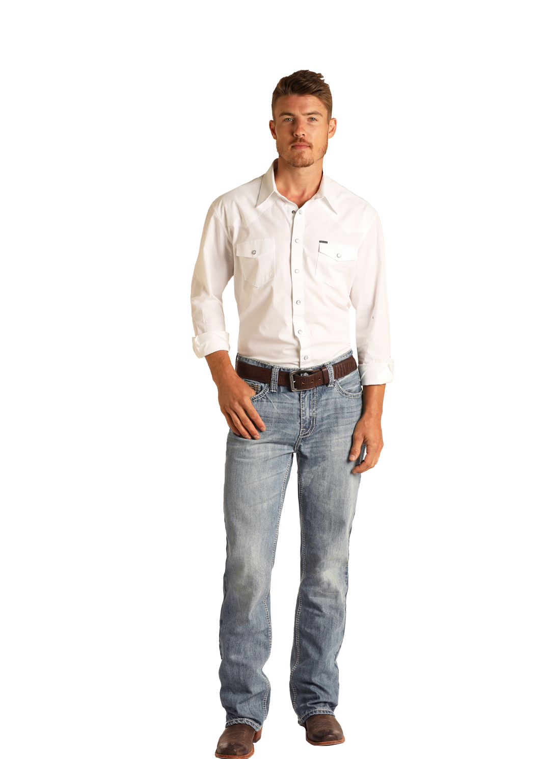 rolled up bootcut jeans