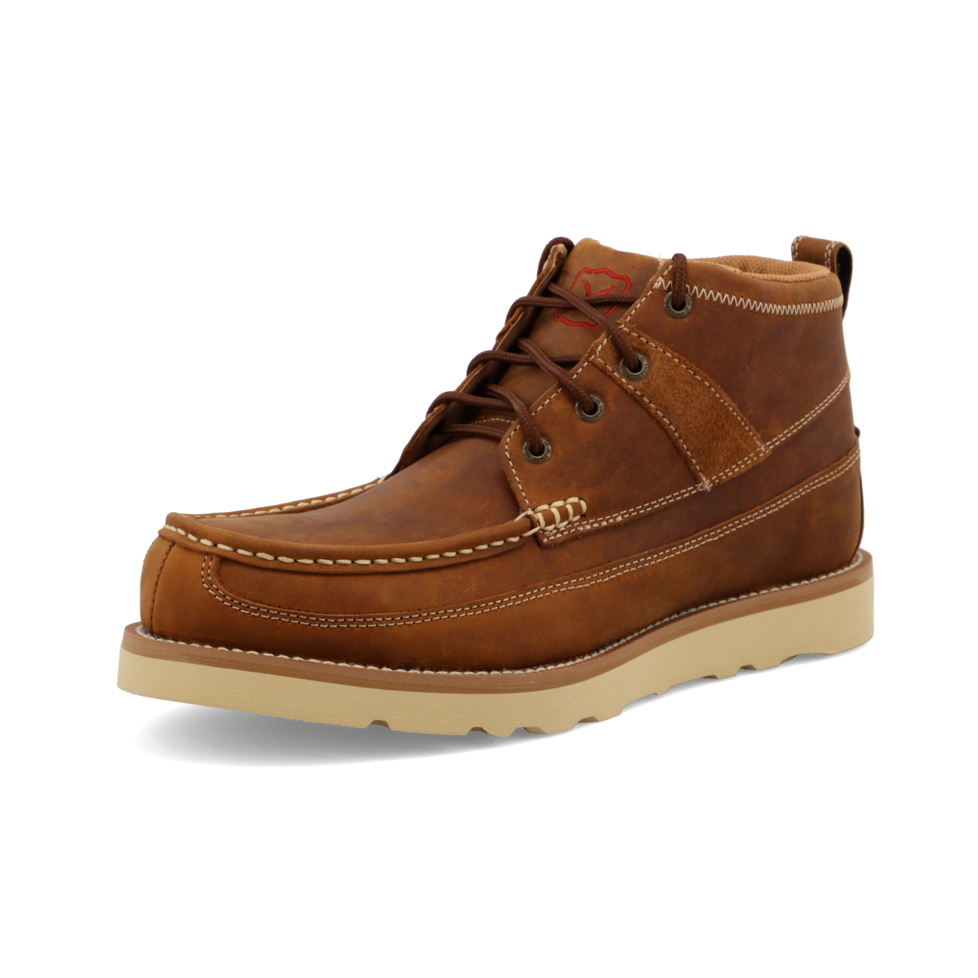Men's Twisted X Shoe, High Top Brown, Lace Up, Crepe Sole, Steel