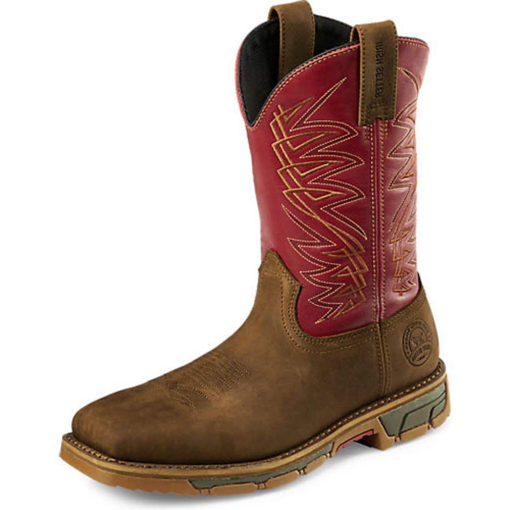 Men's Red Wing Boot, Steel Toe, Brown Square with Red Shaft - Chick Elms  Grand Entry Western Store and Rodeo Shop
