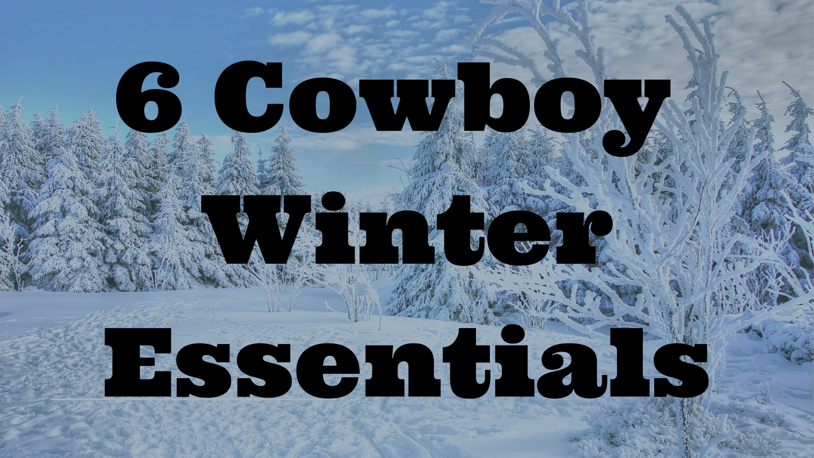 6 Cowboy Winter Essentials - Chick Elms Grand Entry Western Store