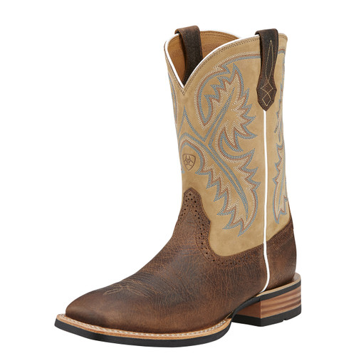 Ariat Cowboy Boots Quickdraw Western Square Toe Orange Brown Mens Size 9 EE Ariat Cowboy Boots Quickdraw Western Square Toe Orange Brown  main image 4