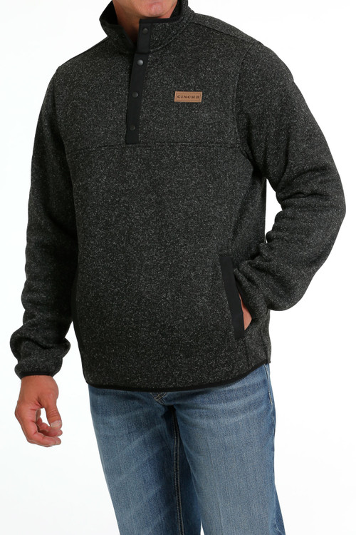 Mens Cinch Pullover 14 Snap Heather Charcoal Chick Elms Grand Entry Western Store And