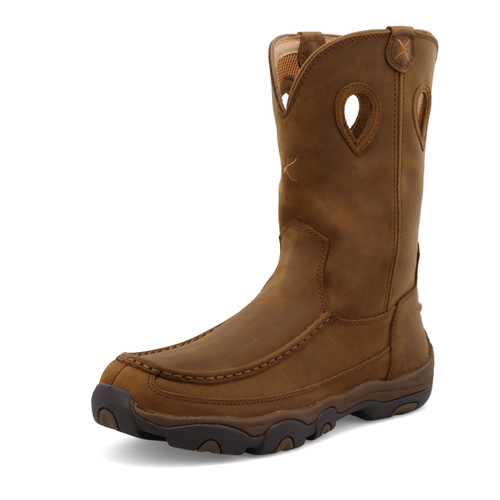 Men's Twisted X Boot, Hiker, Brown with Moccasin Toe - Chick Elms