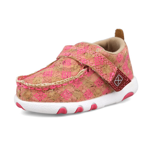 Toddler Twisted X Moc, Tan Cork with Pink Print - Chick Elms Grand ...