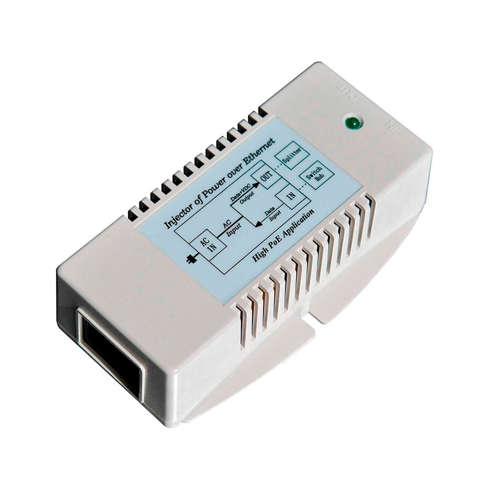 Tycon 100-240VAC Autoranging IN. 24V 36W Gigabit Passive PoE Injector ...