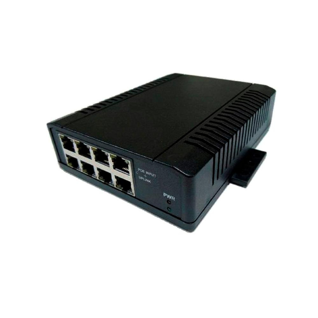 Mid-span multi port Passive POE injector for 8 CCTV cameras with