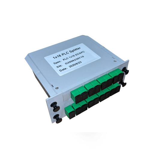 Iuron FTTH 1x16 PLC Fiber Optic Splitter Box SC/APC Cassette Card PLC Splitter Module 1:16 Ports