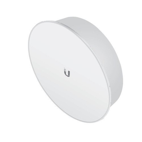 Front view of Ubiquiti PBE-M5-300-ISO highlighting the integrated 22 dBi antenna with a tight beamwidth