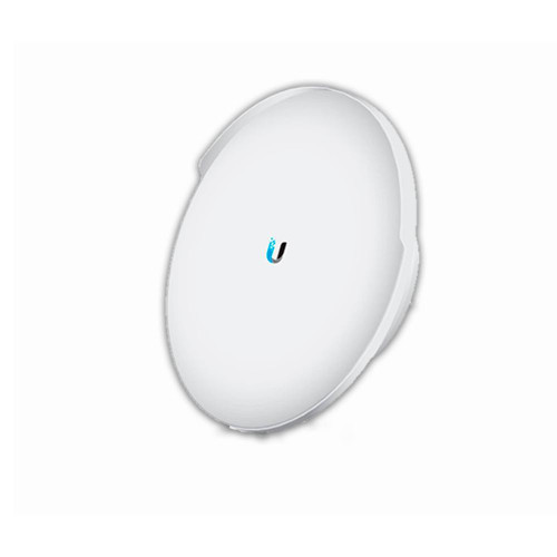 Front view of Ubiquiti RD-5G31-AC highlighting its 31 dBi gain and dual-linear polarization