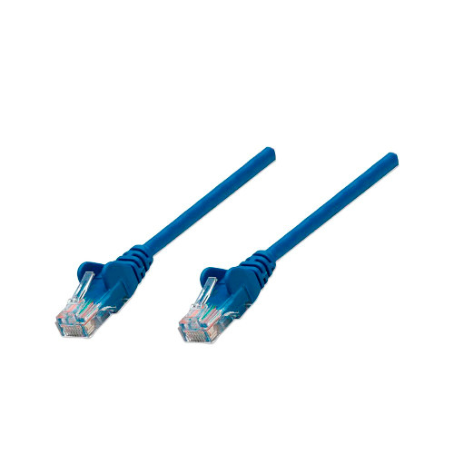 Intellinet 318938 Cat5e UTP Ethernet Patch Cable, 1 m, Blue, Copper, RJ45 Male-to-Male