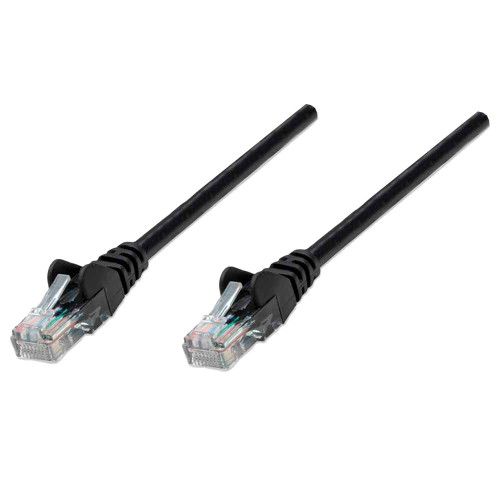 Intellinet 320764 Cat5e UTP Ethernet Patch Cable, 3 m (10 ft.), RJ45 Male-to-Male, Black