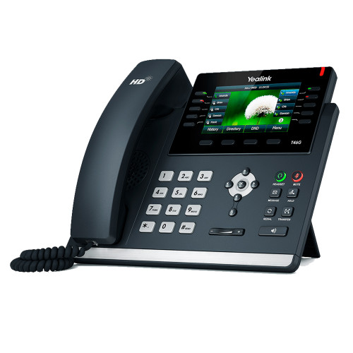 Yealink VoIP Phone SIP-T46G Up to 6 SIP Accounts PoE Dual-port Gigabit Ethernet