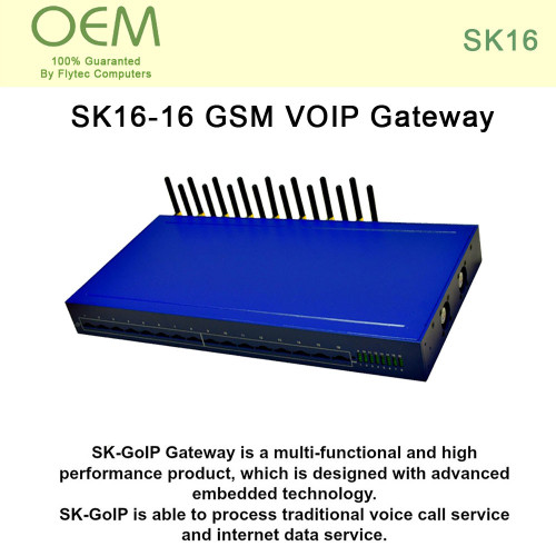 Gateway VoIP Grandstream GXW4216 V2 A 16 Porte FXS Per Telefoni Analogici E Fax, Con Display LCD E Supporto SIP