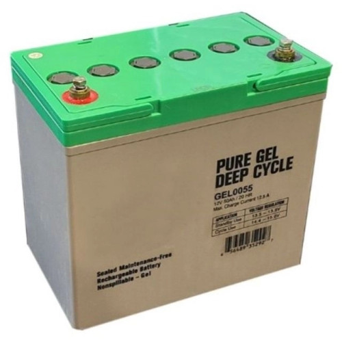 Tycon 12V 52Ah AGM Sealed Lead Acid Battery. 9 x 5.4 x 8.6inch