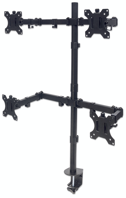 Manhattan Universal Four Monitor Mount with Double-Link Swing Arms