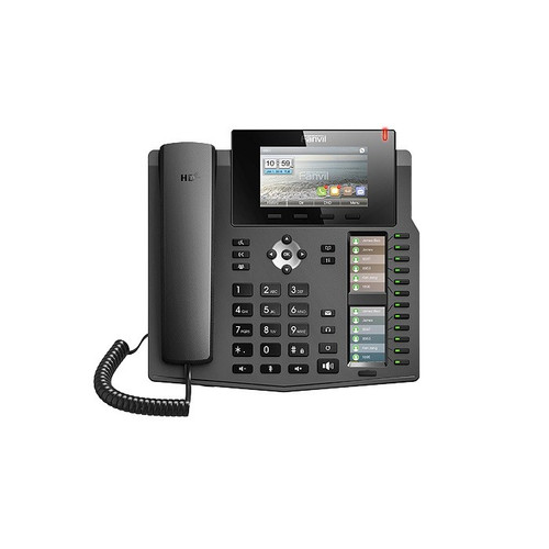 Fanvil X6 Enterprise IP Phone 20 SIP Lines 3 LCDs (Main+DSS) Video call Gigabit PoE, 3-way conference