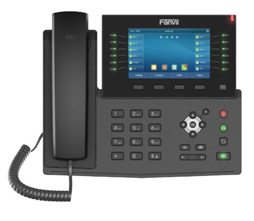 Fanvil X7C Enterprise IP Phone with 20 SIP Lines, 5" Color Display, Gigabit PoE & Bluetooth