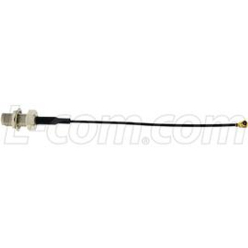 L-Com CA-UFLRSBQC20 U.FL to RP-SMA Jack Bulkhead, Pigtail 20cm 1.13 Mini Coax