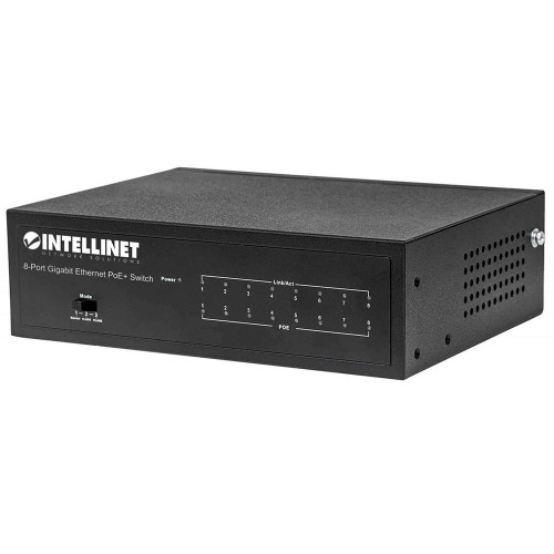 Intellinet 561204 8-Port Gigabit Ethernet PoE+ Switch IEEE 802.3at/af Power over Ethernet (PoE+/PoE)