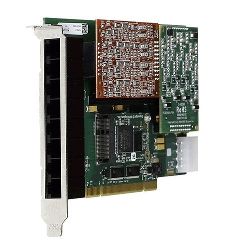 Digium 1A8B03F 8 Port Modular Analog PCI-Express X1 Card with 8 Trunk Interfaces and HW Echo Can
