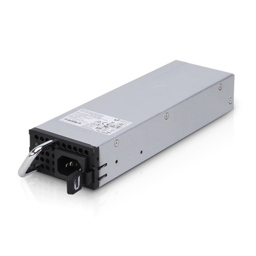 Front view of Ubiquiti EP-54V-150W-AC with an AC input connector and a DC terminal block output