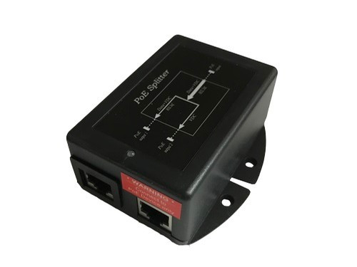 Tycon PoE Gigabit splitter. 40-60VDC 802.3at/Passive PoE input, Voltage in - 1V output, 16W per port