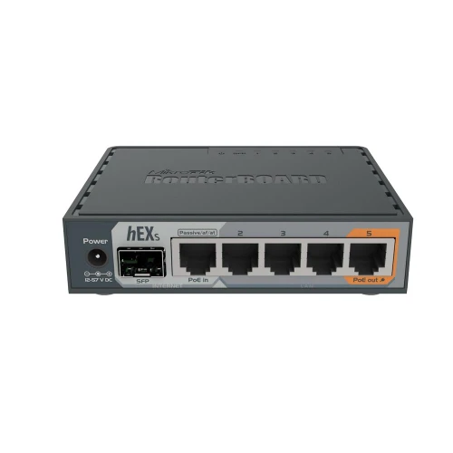 MikroTik RB760iGS hEX S Gigabit VPN Router with SFP Port and PoE-Out