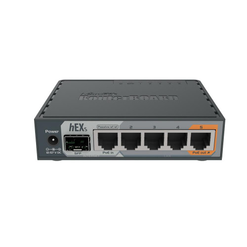 Mikrotik RB760iGS hEX S router 5x Gigabit Ethernet, SFP, Dual Core CPU