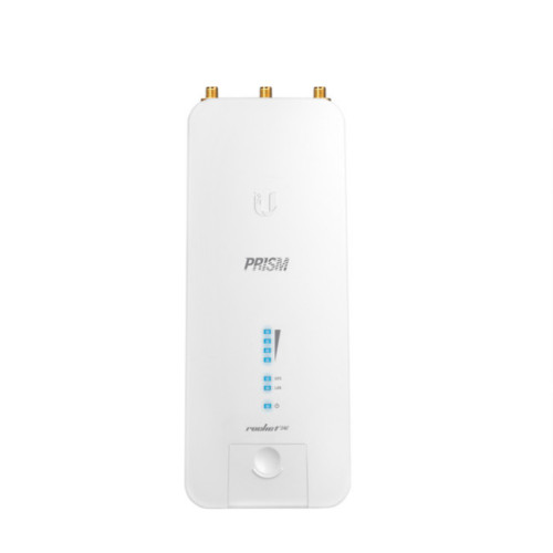 Front view of Ubiquiti RP-5AC-GEN2-US with four LED indicators for signal strength, GPS, LAN, and power status