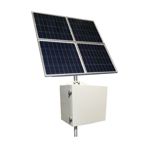 Tycon RemotePro80W. 400Ah Batt. 340W Solar. 12/24V MPPT Controller. Pole/Wall Mount Steel Enclosure