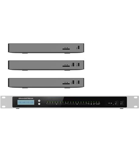 Grandstream - 4 FXO, 4 FXS, 1000 Users AUDIO ONLY, Supports 1000 users & up to 120 concurrent Calls