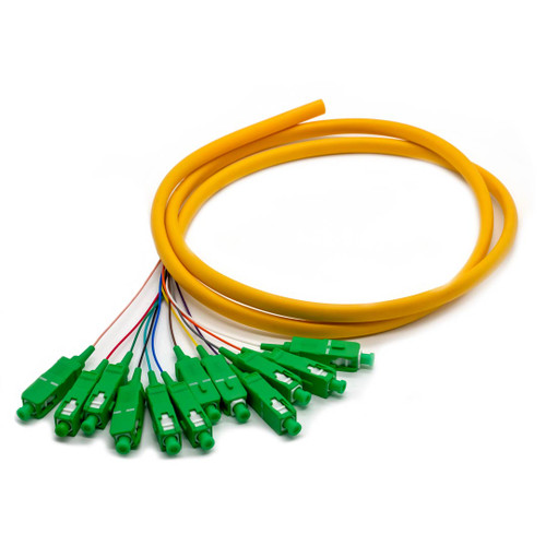 Iuron Fiber Pigtail 12 Core APC Connector 1 meter length Iuron Fiber Pigtail 12 Core APC Connector 1 meter length