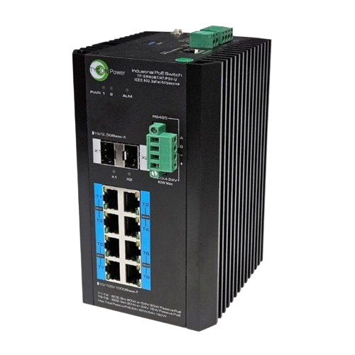 Tycon TP-SW8GBT/AT/PSV-U Industrial 10-Port Layer 2 Managed PoE Switch 8 Gigabit PoE Ports Dual SFP Outdoor Applications
