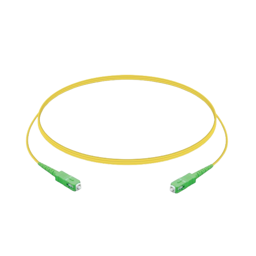 Front view of Ubiquiti UF-SM-PATCH-APC-APC fiber patch cord with SC/APC connectors