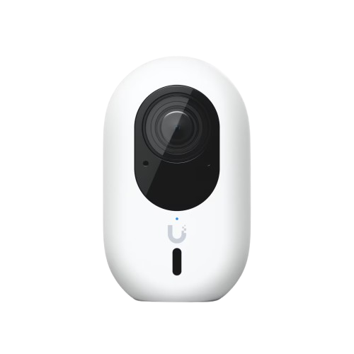 "Front view of Ubiquiti UVC-G6-INS-W-US featuring an 8MP 1/1.8"" CMOS sensor with a fixed focal length lens"