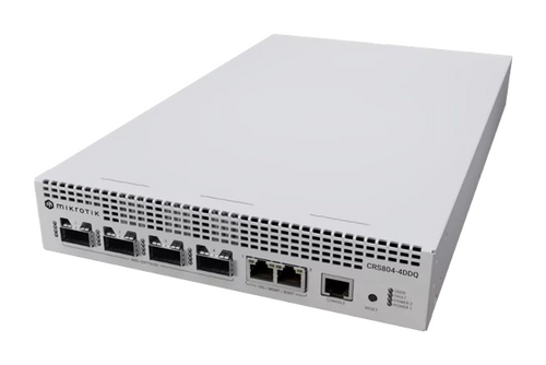 MikroTik CRS804-4DDQ-hRM CRS804 DDQ 400G Switch 4x QSFP56-DD Dual 10G Ethernet RouterOS v7 Redundant PSU