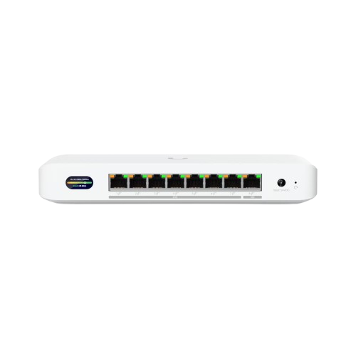 Ubiquiti UDB Switch Device Bridge Switch WiFi 7 6GHz 10GbE 7x2.5GbE PoE+ 185W LCM Desktop Wall Mount