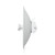 Ubiquiti PBE-5AC-Gen2-US PowerBeam 5AC Gen2 side profile showing dish reflector, integrated radio, and pole mount bracket
