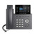 Grandstream GRP2624 front view showing 8-line carrier-grade IP phone with color display, keypad, navigation buttons, and handset