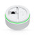 Ubiquiti UP-AirQuality bottom angled view showing PoE Ethernet port, mounting base, and green air quality status ring