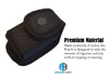 Medium Black Premium Military Grade Canvas Belt pouch for Most small flip phones