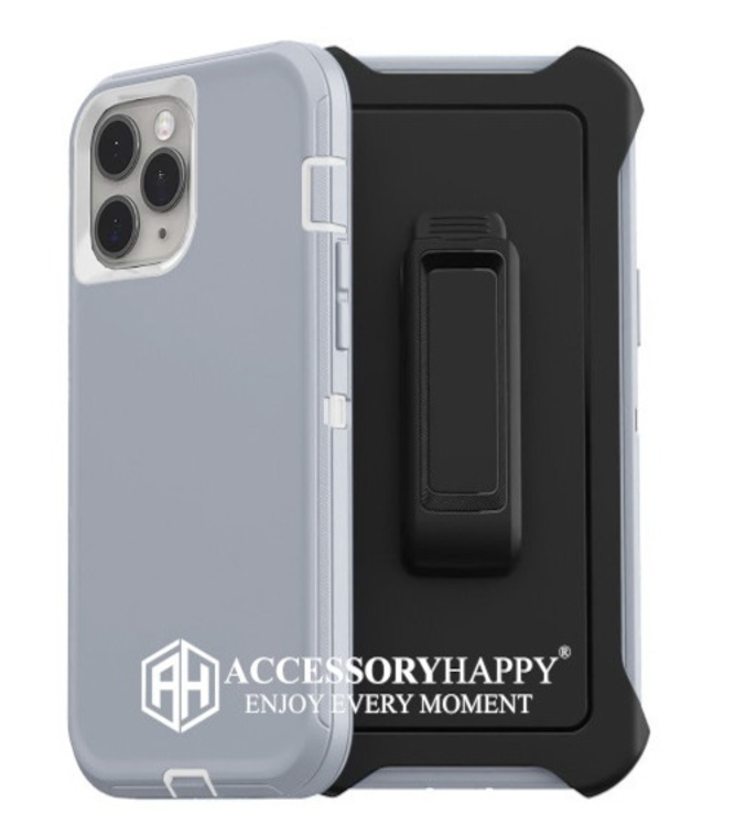 Armor Rugged Defender Case for iPhone 11 PRO Max(6.5") Protective Case with Belt Clip Holster, Heavy Duty-GRAY