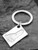 Sterling silver split ring and silver single footprint rectangle keyring