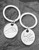 Sterling silver single print oval keyring and sterling silver split ring