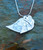 Sterling silver four stacked wavy heart pendants and sterling silver chain