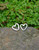 Organic shaped sterling silver heart earrings