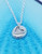 Sterling silver open heart pebble necklace