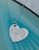 Sterling silver double print traditional heart pendant, an ideal way to keep a memory close